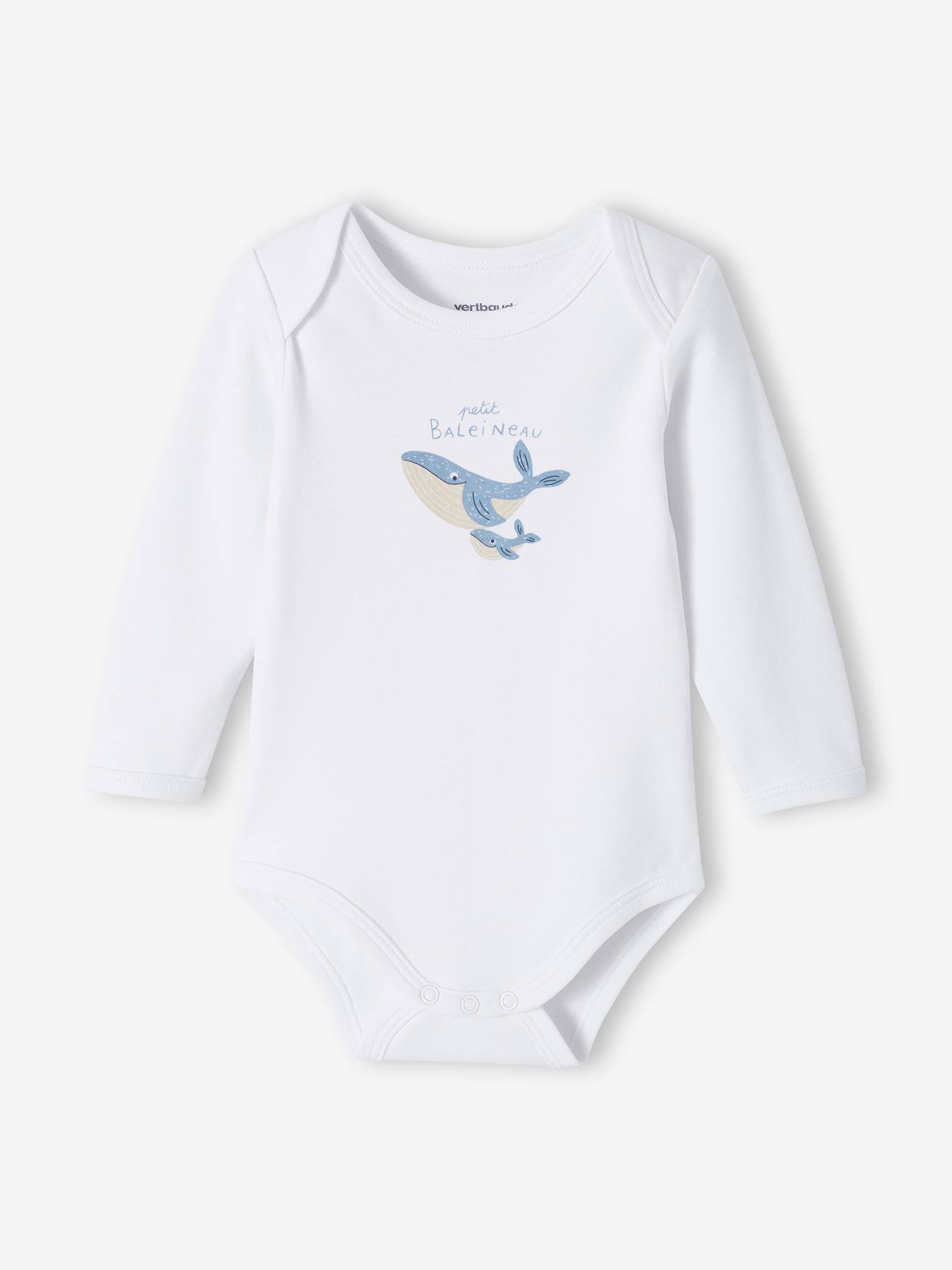 Vertbaudet Bio-Kollektion: 5er-Pack Baby Schlupfbodys Oeko-Tex - nachtblau