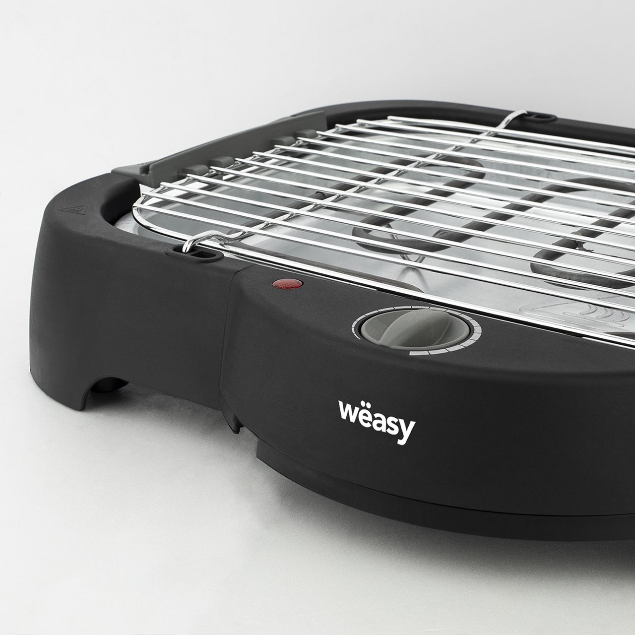 Weasy Wëasy Barbecue Electrique BBQ GBE40, Multifunktionaler Tischgrill, Innen-/Außengebrauch, Regulierbarer Thermostat, Fleisch Gemüse Fisch, Einfache Reinigung, Spülmaschinengeeignet