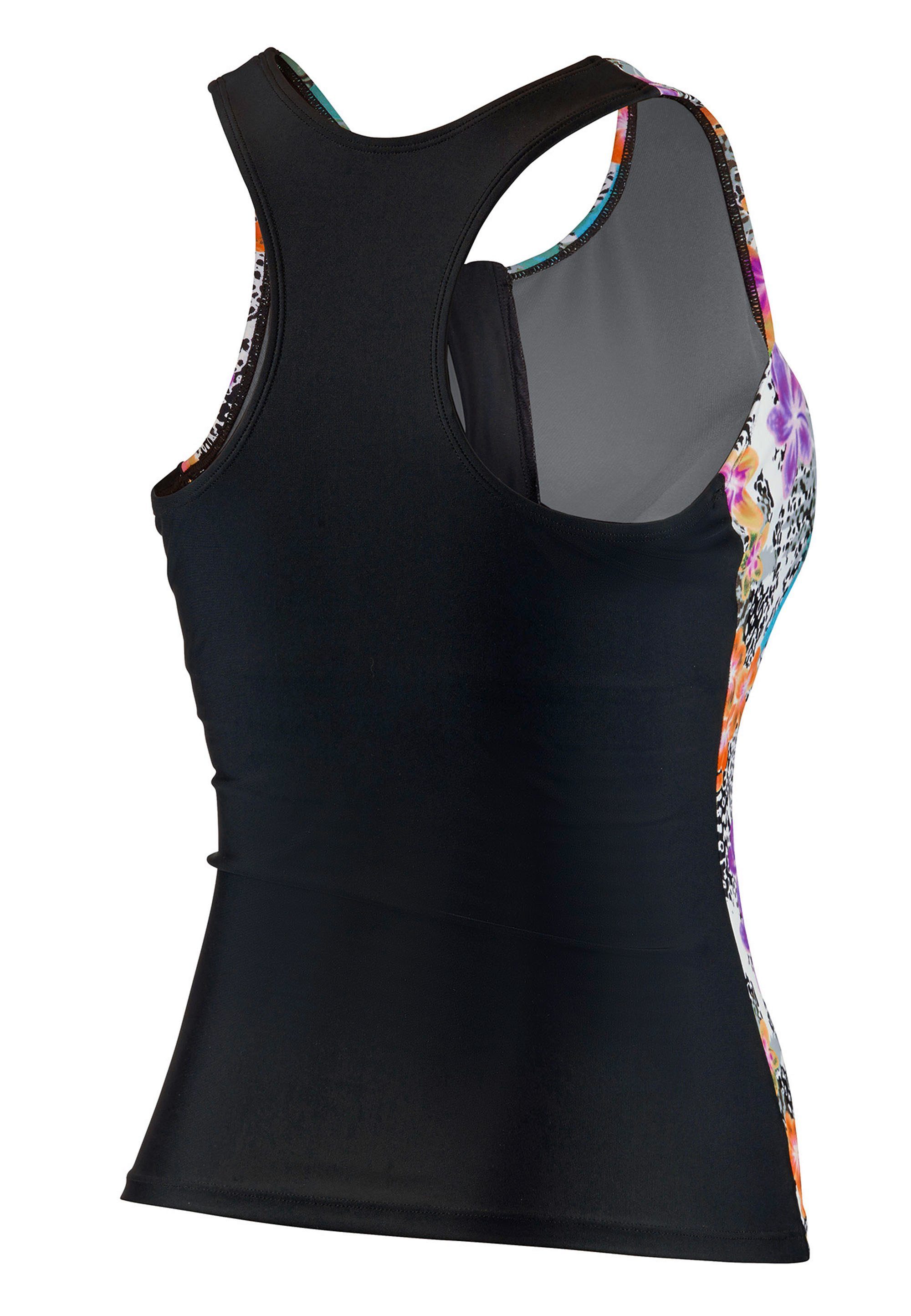 Beco Beermann Tankini BEsuit Racerback (1-St) mit Front- Reißverschluss und Innen-BH in aufregendem Blütendesign