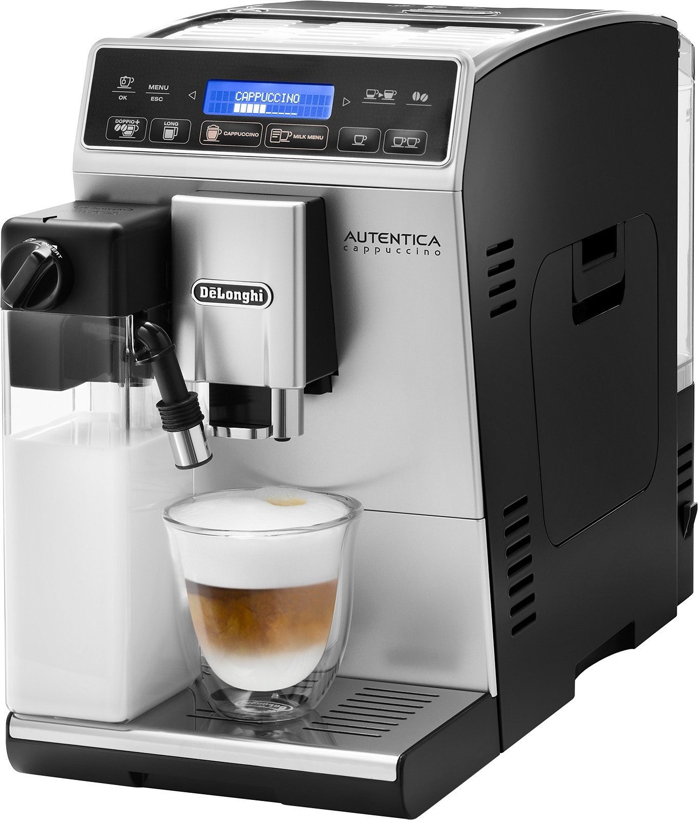 De'Longhi Kaffeevollautomat Autentica Cappuccino ETAM 29.660.SB, nur 19,5 cm breit, LatteCrema Milchsystem