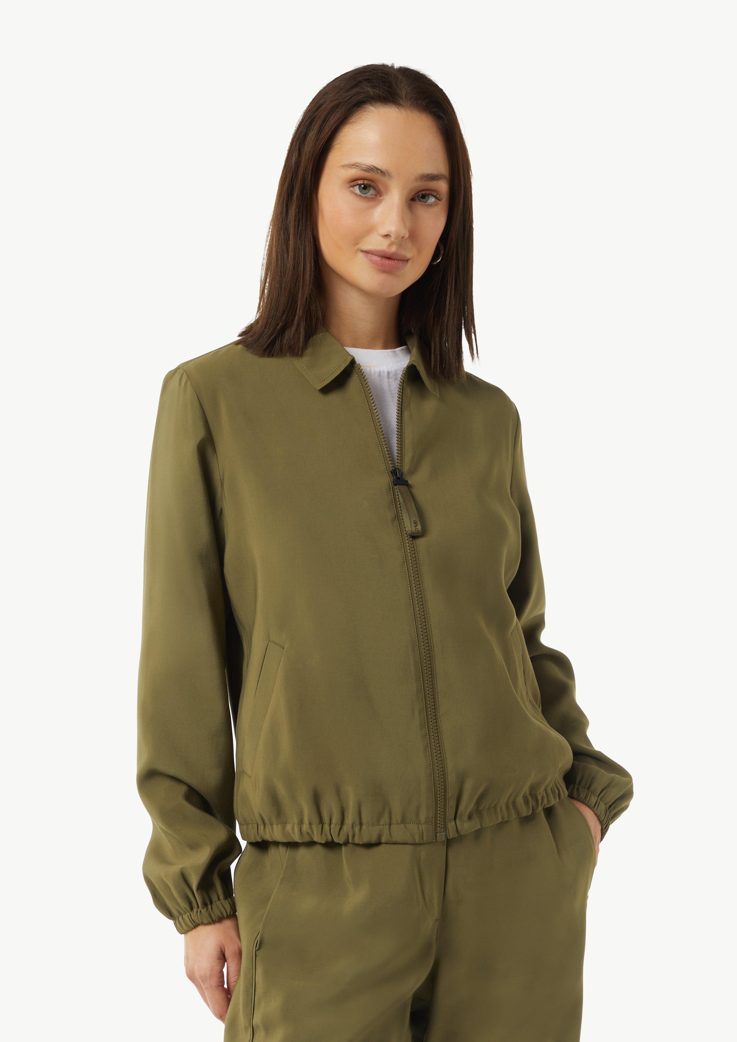 Jacke mit Umlegekragen - guacamole
