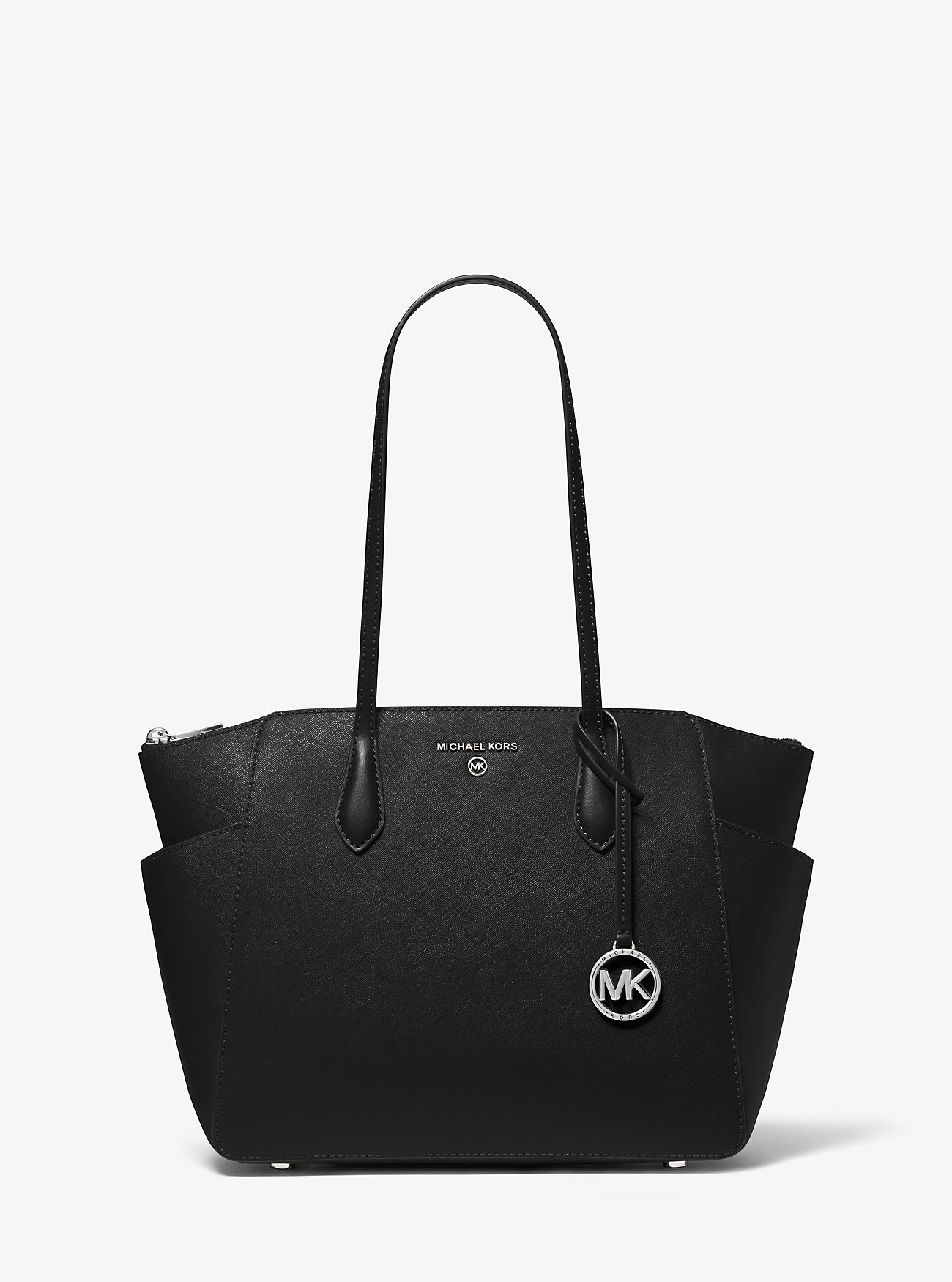 Marilyn Medium Saffiano Skinnveske - SVART
