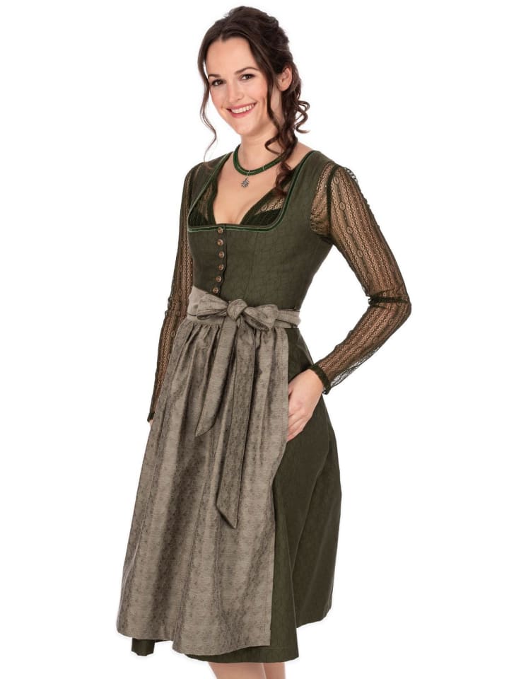 MarJo Midi Dirndl LINA in efeu günstig kaufen