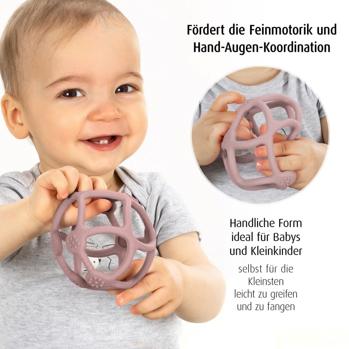 Beiß- und Greifball rosa, 1 St