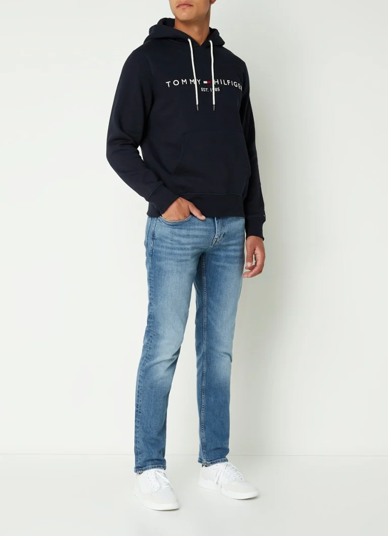 Jeansy Tommy Hilfiger z prostą nogawką, średnie wyblaknięcie