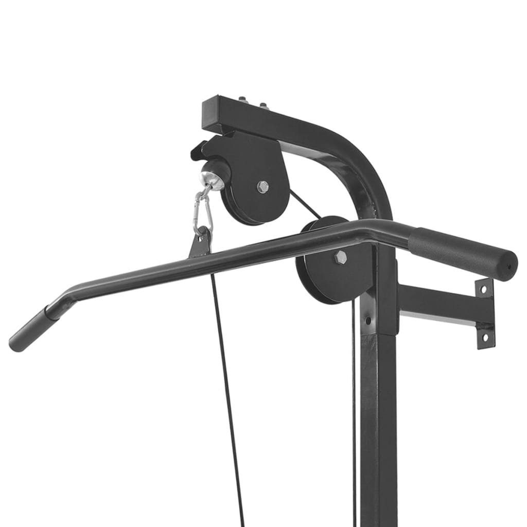 vidaXL Hantelbank Kraftturm zur Wandmontage mit Lang- und Kurzhantel-Set 30,5 kg