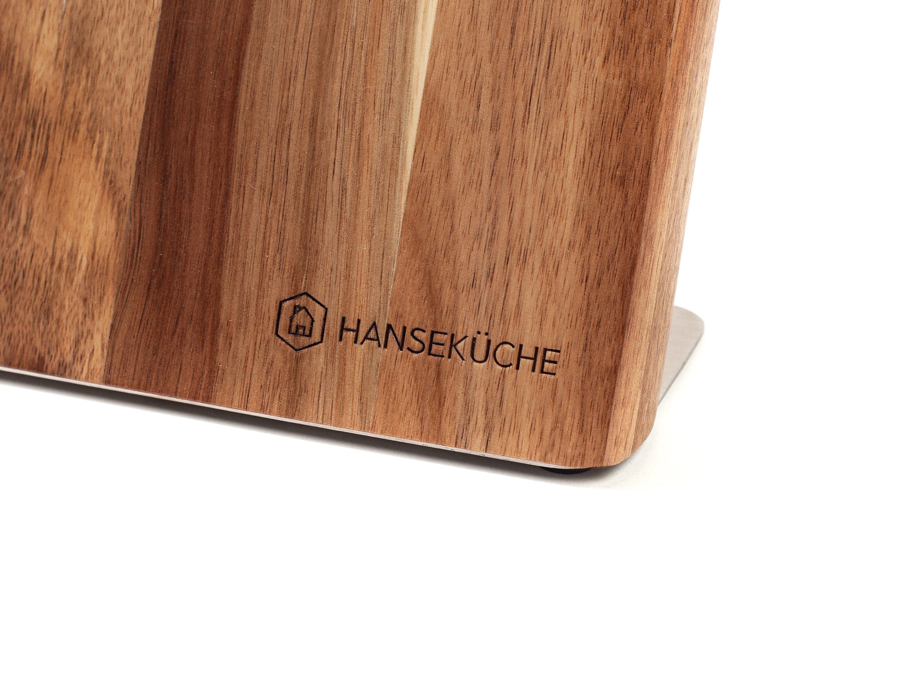 Hanseküche Magnet-Messerblock Messerhalter magnetisch – Magnetischer Messerblock (1tlg), Stabiler Stand mit Gummifüßen