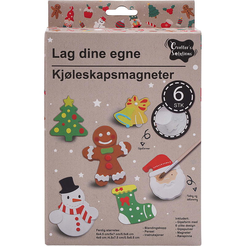Home Hobbysett gips/male m/magnet 6 figurer
