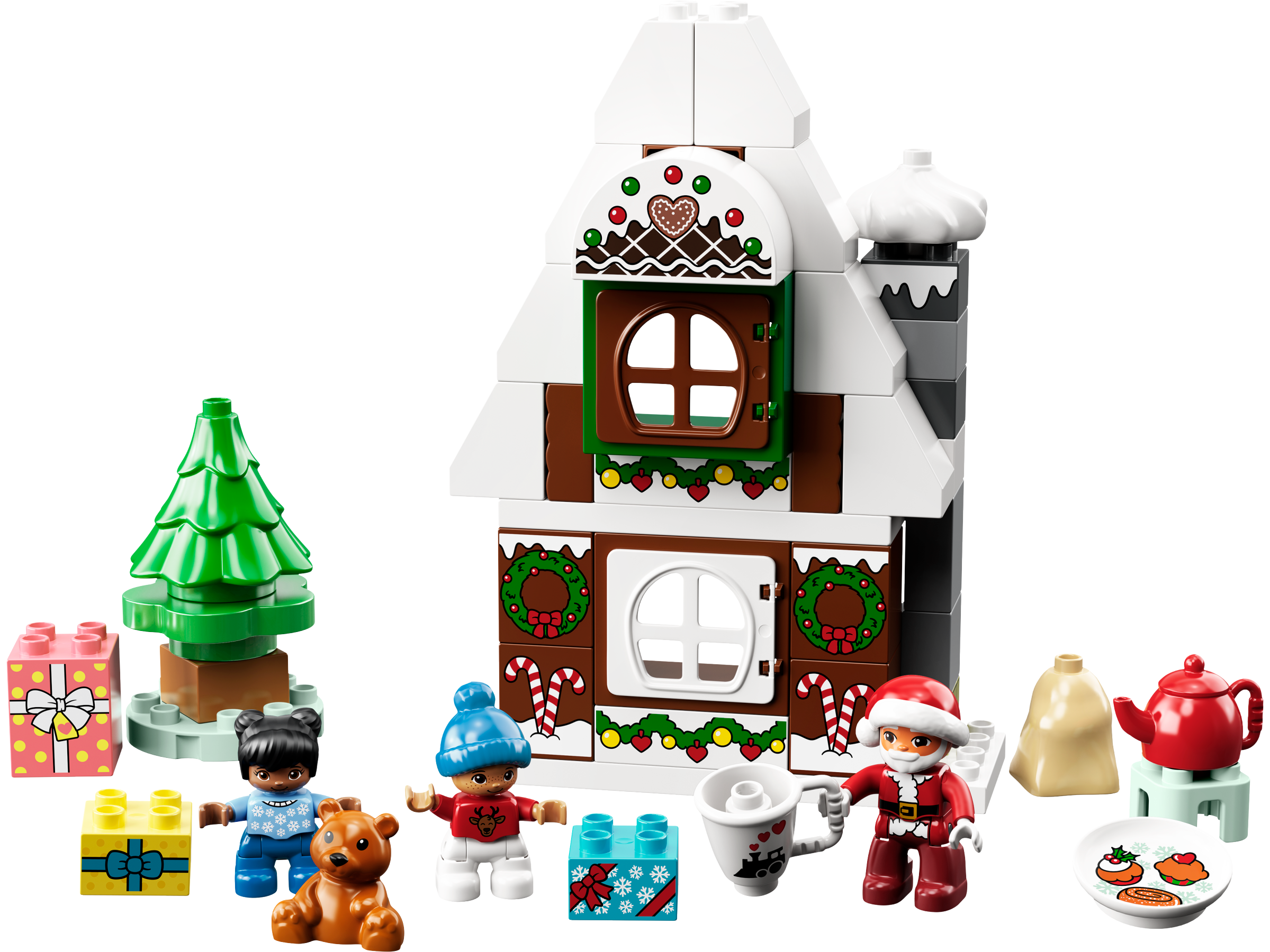 Lebkuchenhaus mit Weihnachtsmann 10976