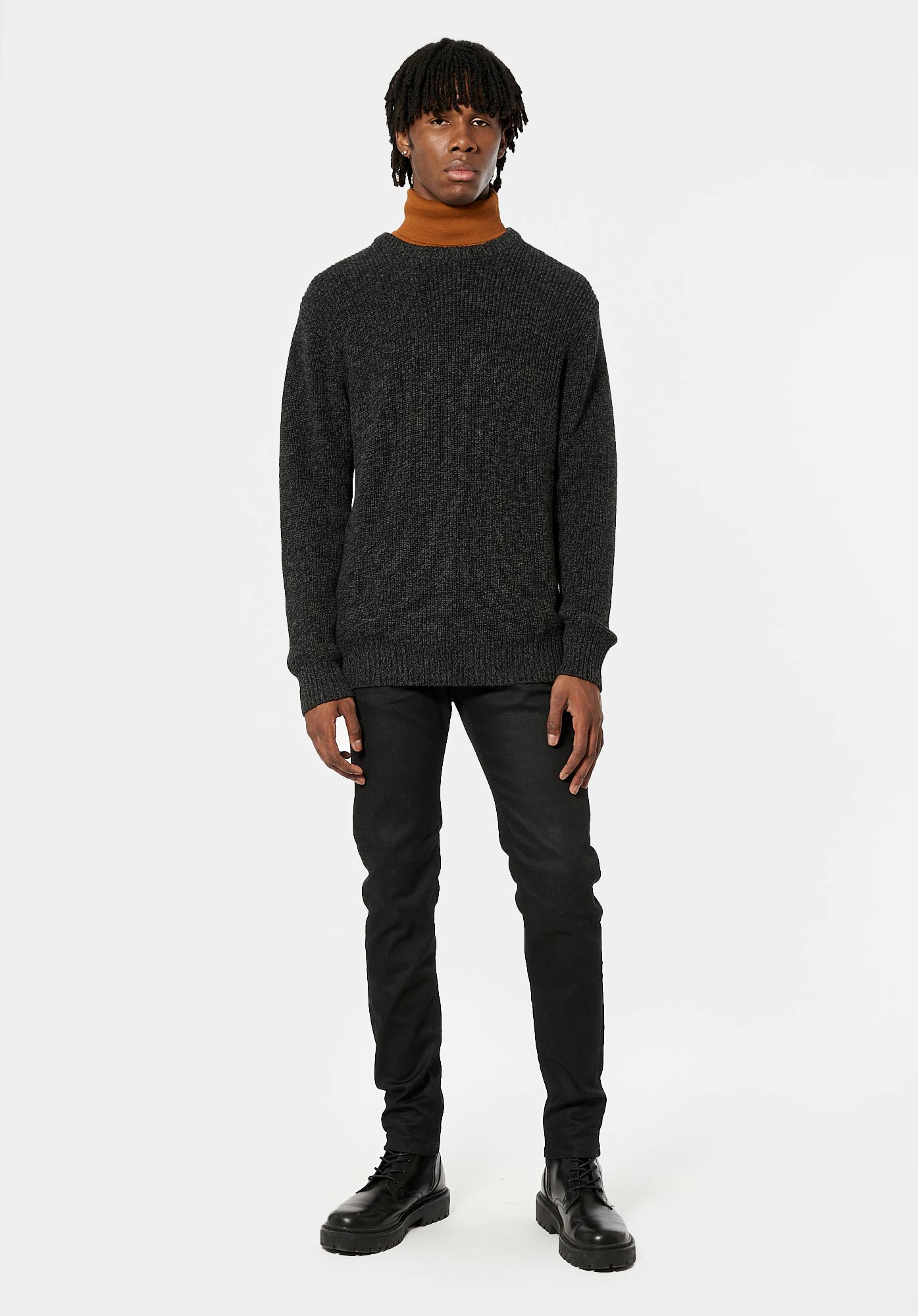 VOLF   Pull gris foncé Homme