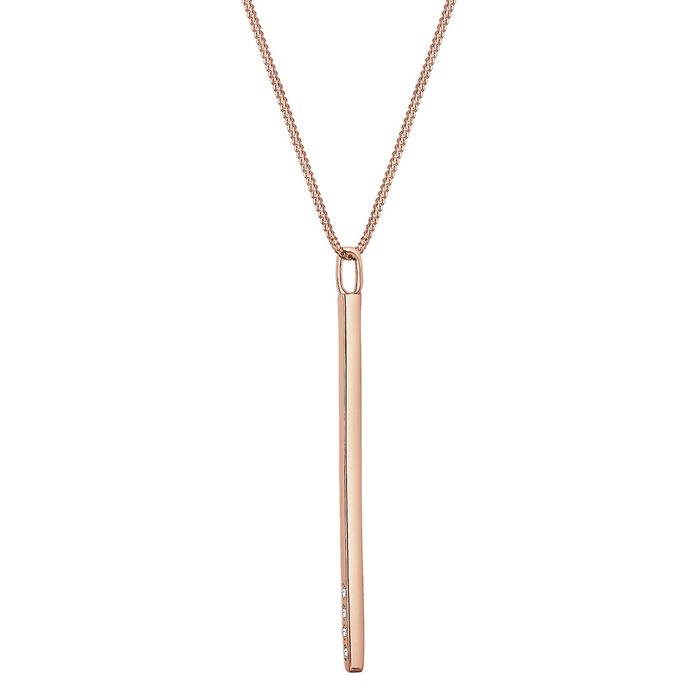 Elli Elli Collier Femme Geo Simple et Cristal - (925/1000) Argent collier