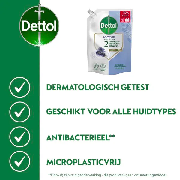 Dettol Χαλαρωτικό Αντιβακτηριδιακό Τζελ Καθαρισμού Λεβάντας 500ml
