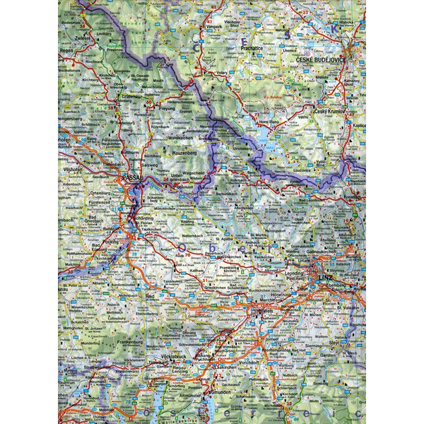 Alpenländer - Österreich - Slowenien - Italien - Schweiz - Frankreich, Autokarte 1:500.000 - Straßenkarte