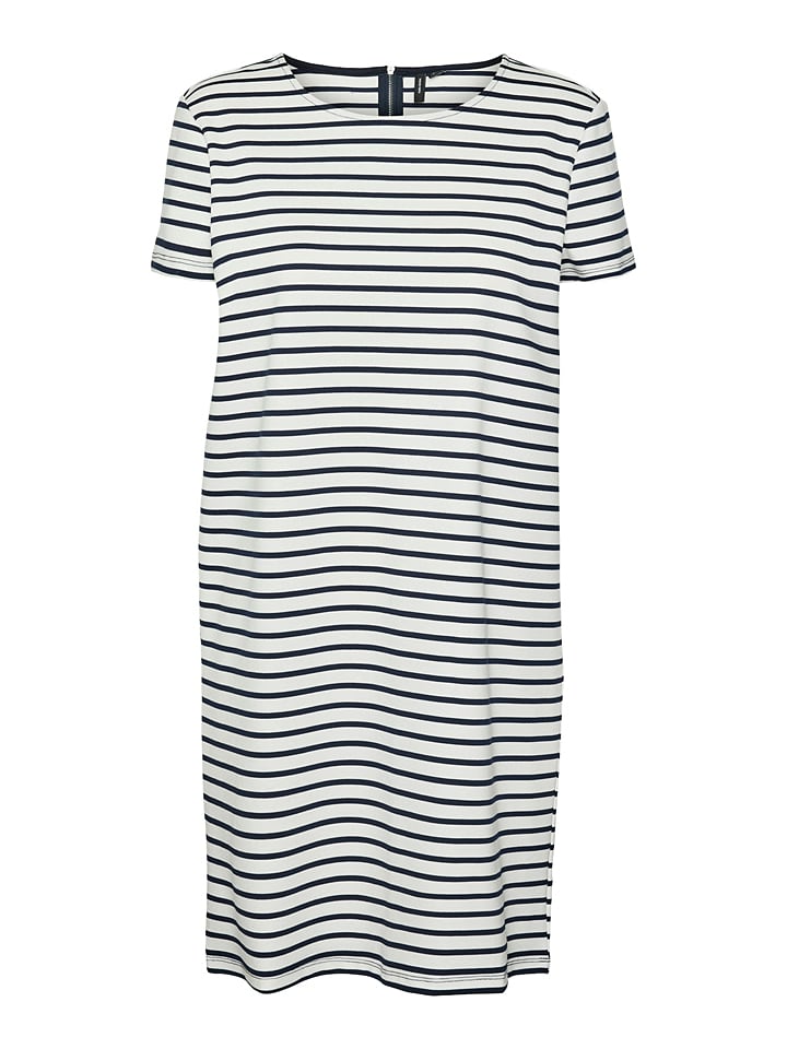 Vero Moda Kleid in Dunkelblau/ Weiß günstig kaufen