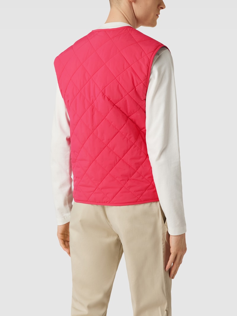 Steppweste mit Label-Patch Modell 'Okella' in pink