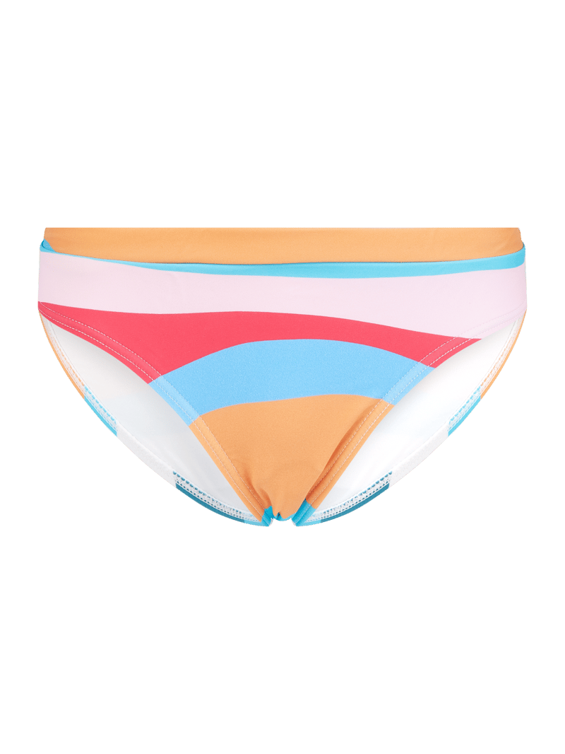 Bikini-Hose mit Streifenmuster in türkis