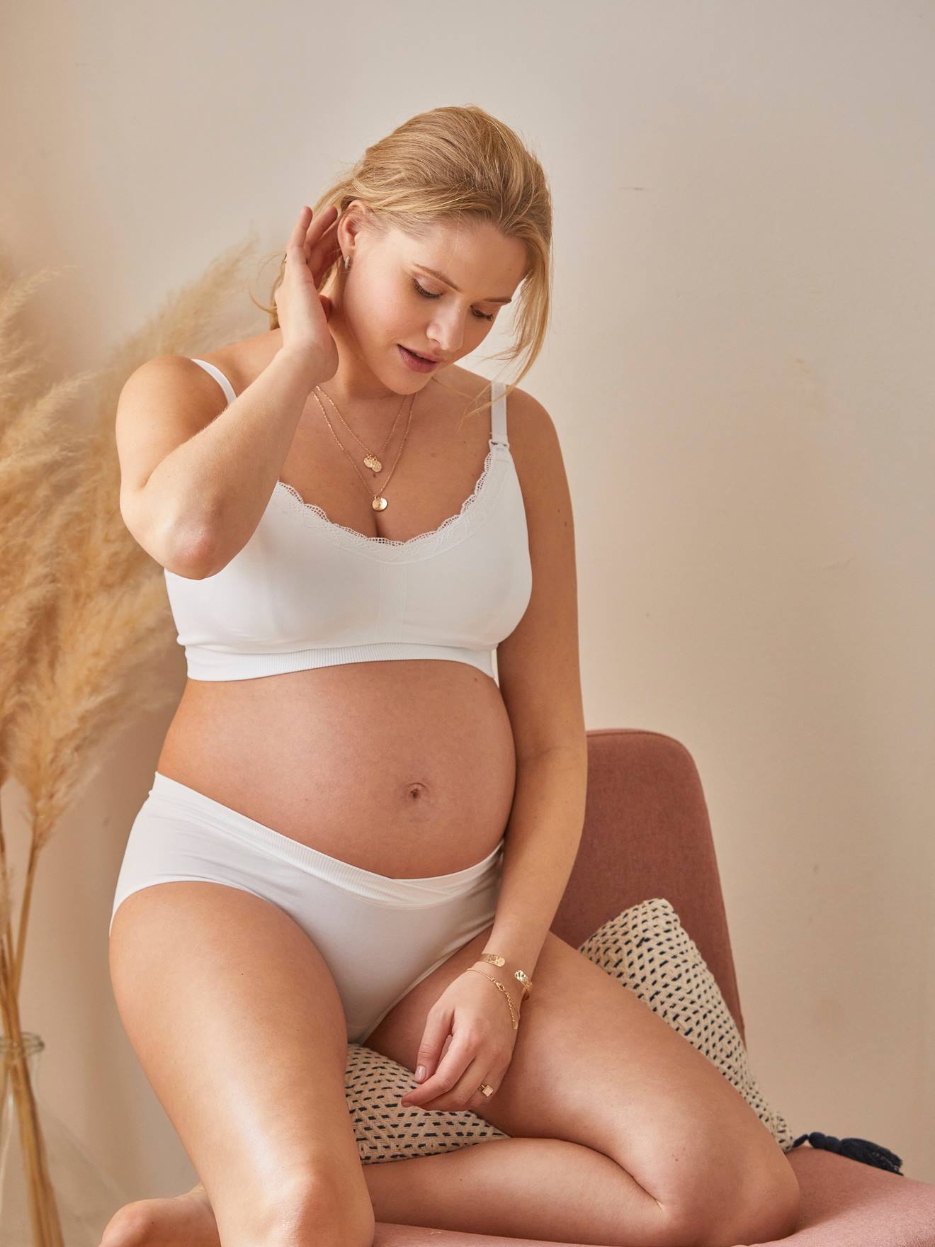 Vertbaudet Bügelloses Still-Bustier, Spitze Oeko Tex - braun