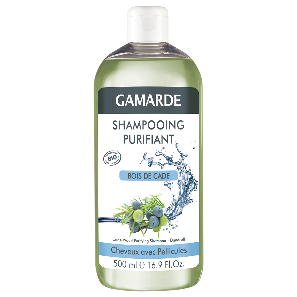 gamarde SHAMPOOING PURIFIANT - BOIS DE CADE Flacon 500 ml Shampoing cheveux avec pellicules