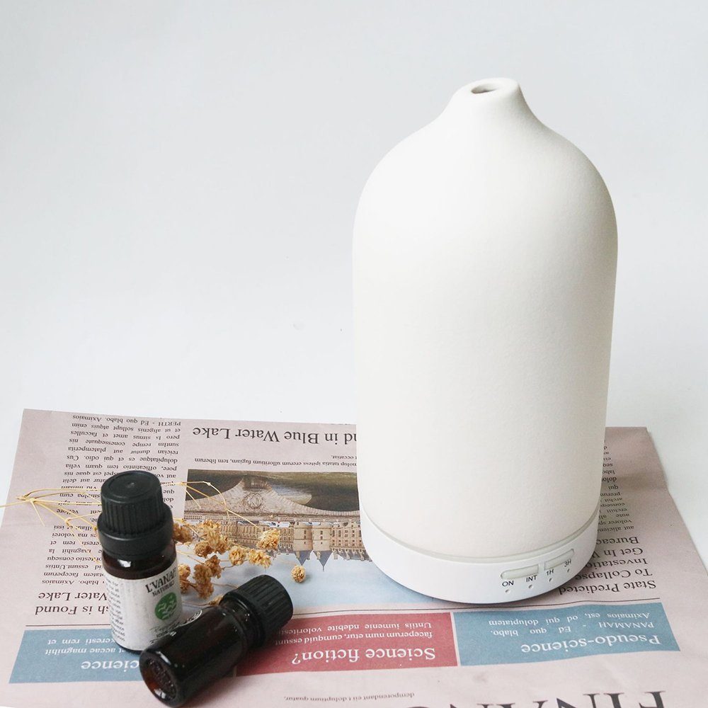GelldG Luftbefeuchter Aroma Diffuser, Keramik Diffusor für Ätherische Öle