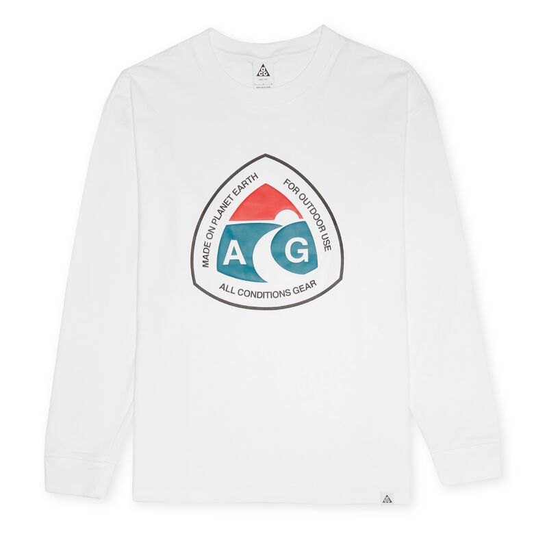 NIKE ACG Long Sleeve Tee Outdoor Sign white