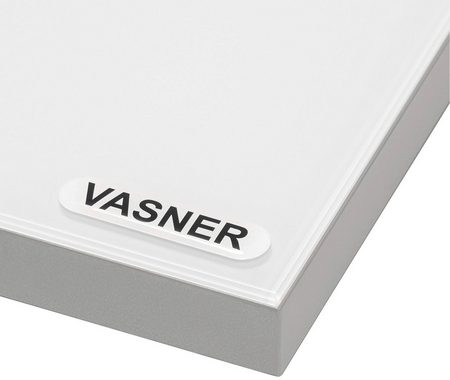 Vasner Infrarotheizung Glas mit Rahmen grau, 550 W, Citara G, Infrarot Glasheizung, IP44 Bad geeignet
