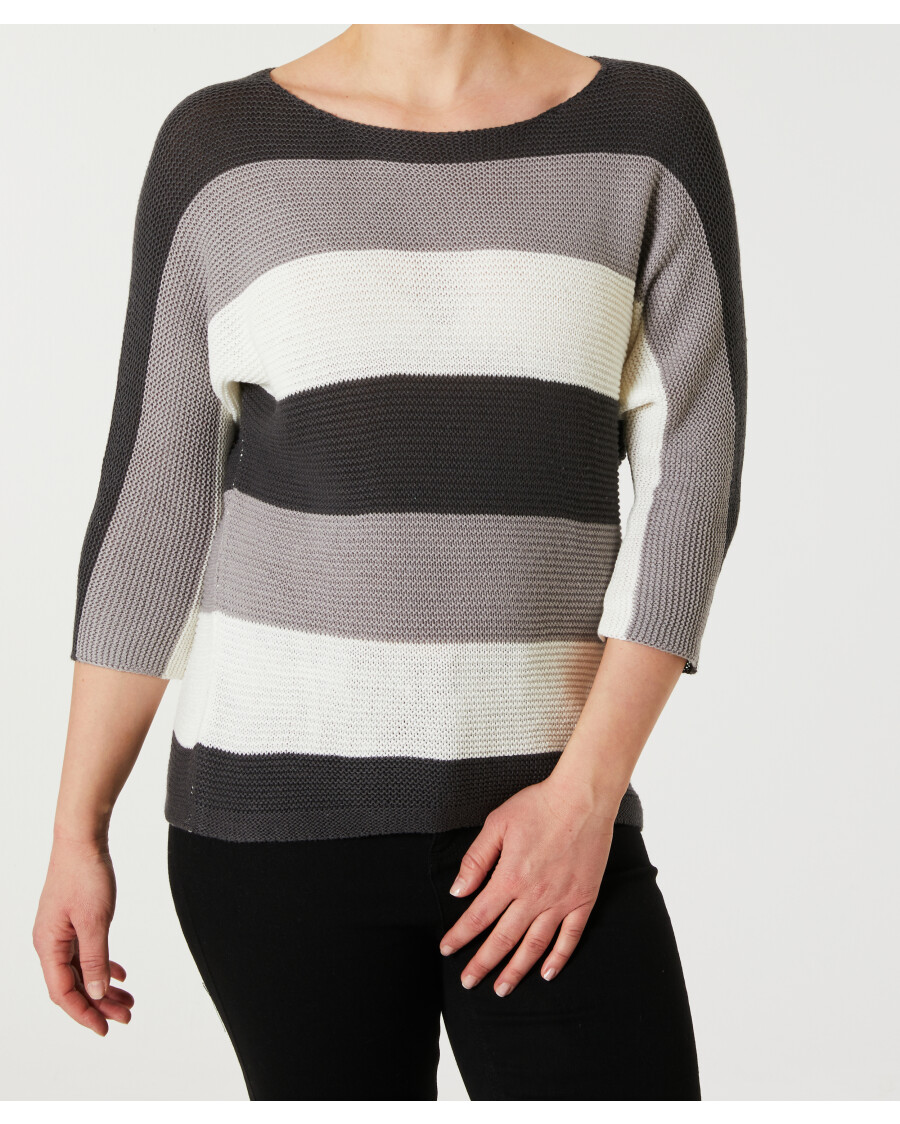 Gestreifter Strickpullover