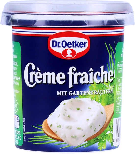 Dr. Oetker Crème fraîche mit frischen Kräutern