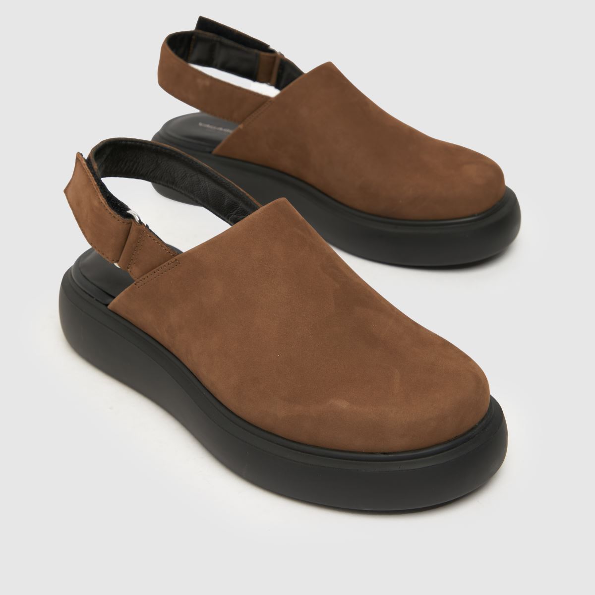 Vagabond Shoemakers – Blenda – Mörkbruna mulesandaler med stängd tå