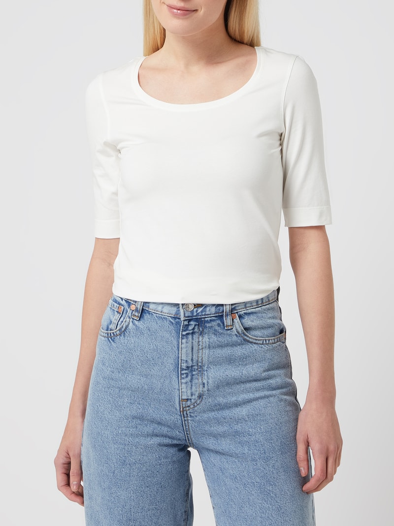 T-Shirt mit 1/2-Arm Modell 'Daily' in offwhite
