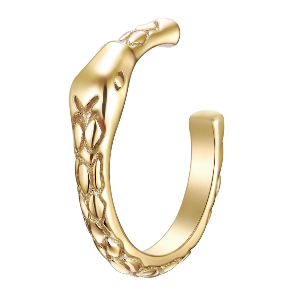 Glanzstücke München Manchette d'oreille en argent Tête de serpent Argent sterling en Or jaune Boucles d'oreilles
