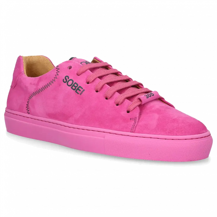 305 SOBE - Sneaker low + Snapback Cap 305 SOBE FAMILIA Veloursleder - pink