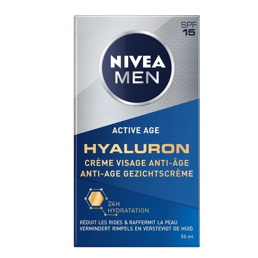 nivea ACTIVE AGE HYALURON - Crème visage anti-âge hydratante Crème soin visage homme