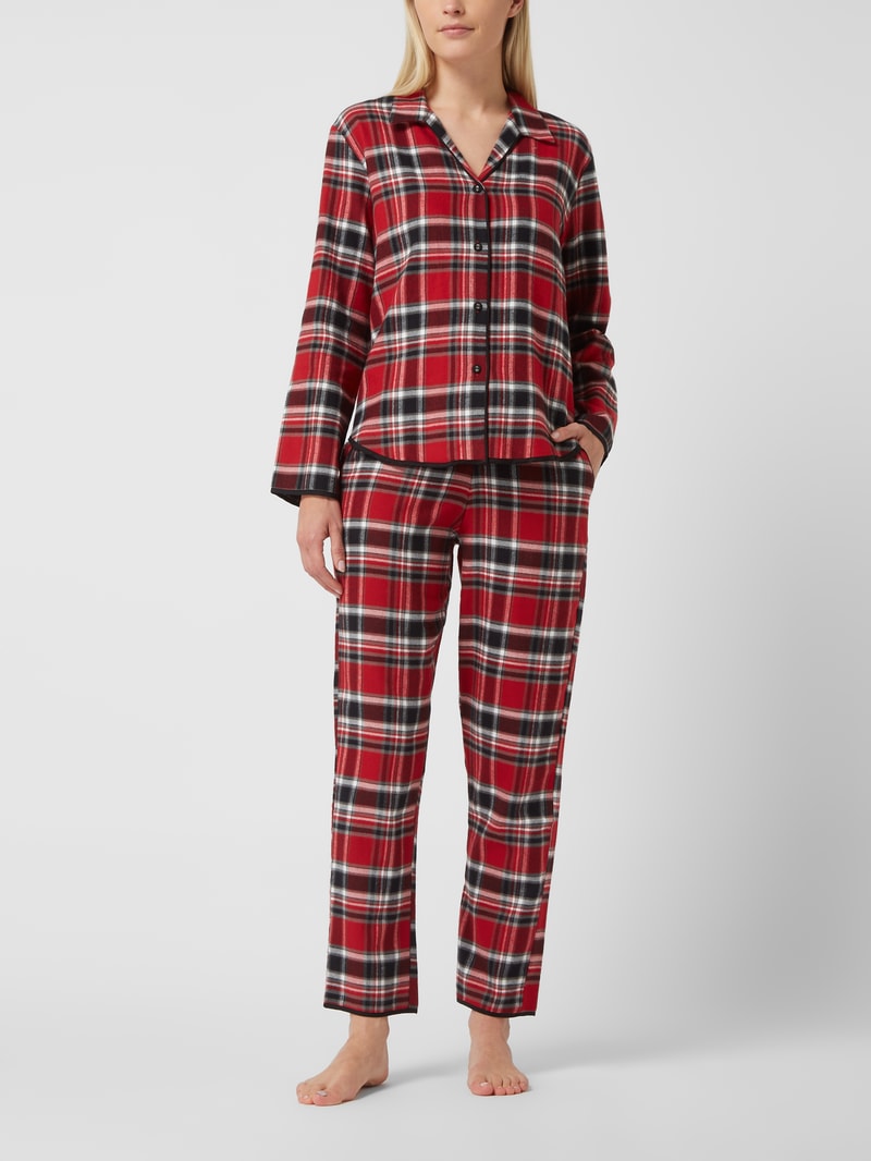 Pyjama-Oberteil aus Flanell Modell 'Windsor' in rot
