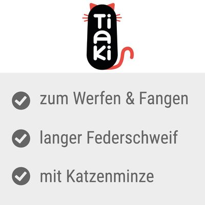 TIAKI Katzenspielzeug Federball