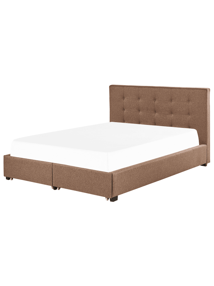 Beliani Doppelbett LA ROCHELLE in Braun - (W) 193 x (H) 109 x (L) 213 cm günstig kaufen onesize