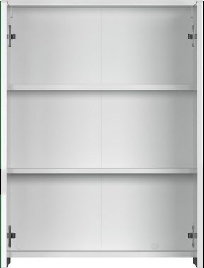 welltime Spiegelschrank Prag (1-St) Badmöbel mit zwei Spiegelglastüren, Breite 60cm