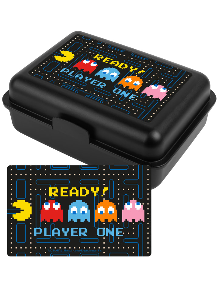 BANDAI Pac-Man Brotdose Ready! Player One Lunchbox Butterbrotdose Trennwand in schwarz günstig kaufen onesize