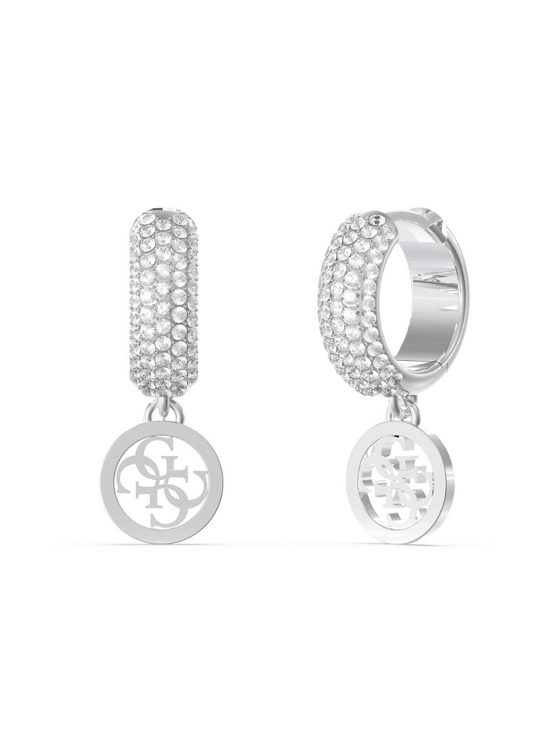 GUESS Zirconia Hoop Earrings JUBE03301JWRHT-U