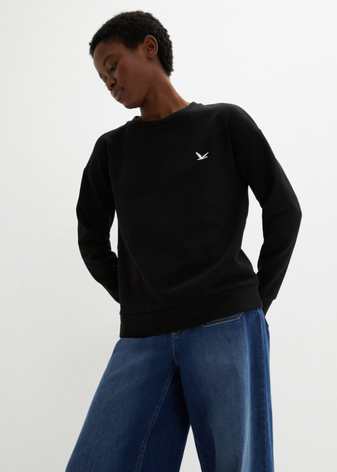Sweatshirt mit Stickung