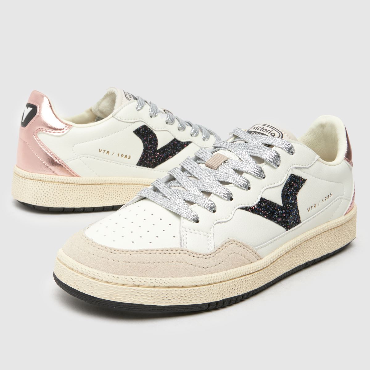 Victoria Smash-sneakers i vitt och silver