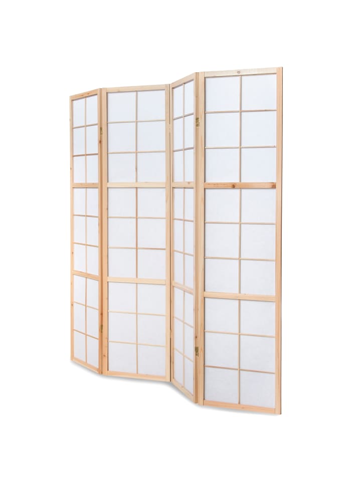 Homestyle4u 4-tlg. Paravent Shoji in Braun 176x175 cm günstig kaufen onesize