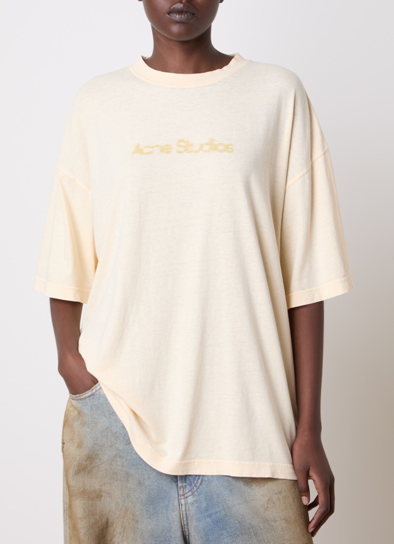 Acne Studios majica od organskog pamuka predimenzioniranih dimenzija s printom logotipa