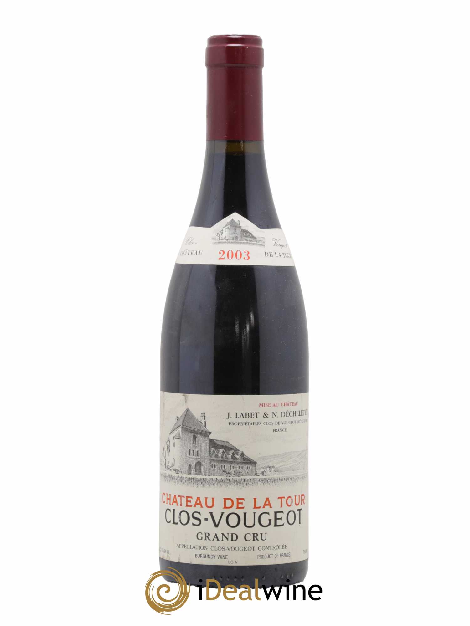 Clos de Vougeot Grand Cru Château de La Tour  2003 - Lot de 1 Bouteille