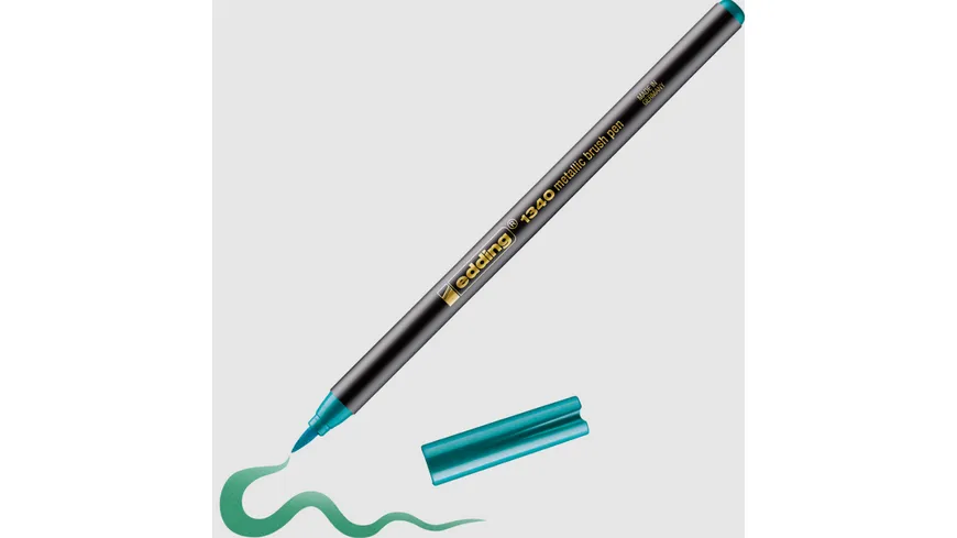 edding 1340 metallic Pinselstift gruen-metallic