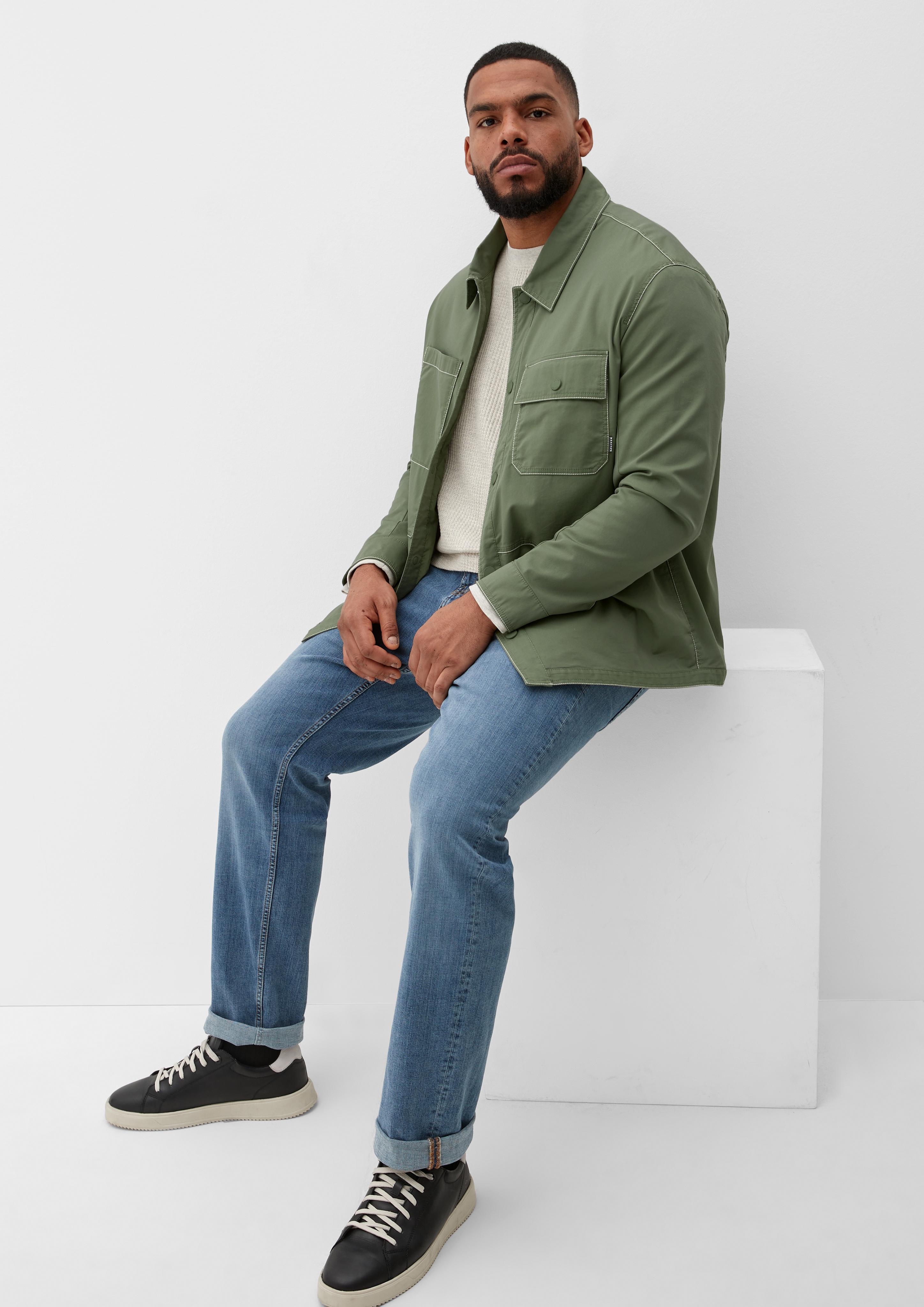 Twill-Overshirt mit Brusttaschen  2133032-7814