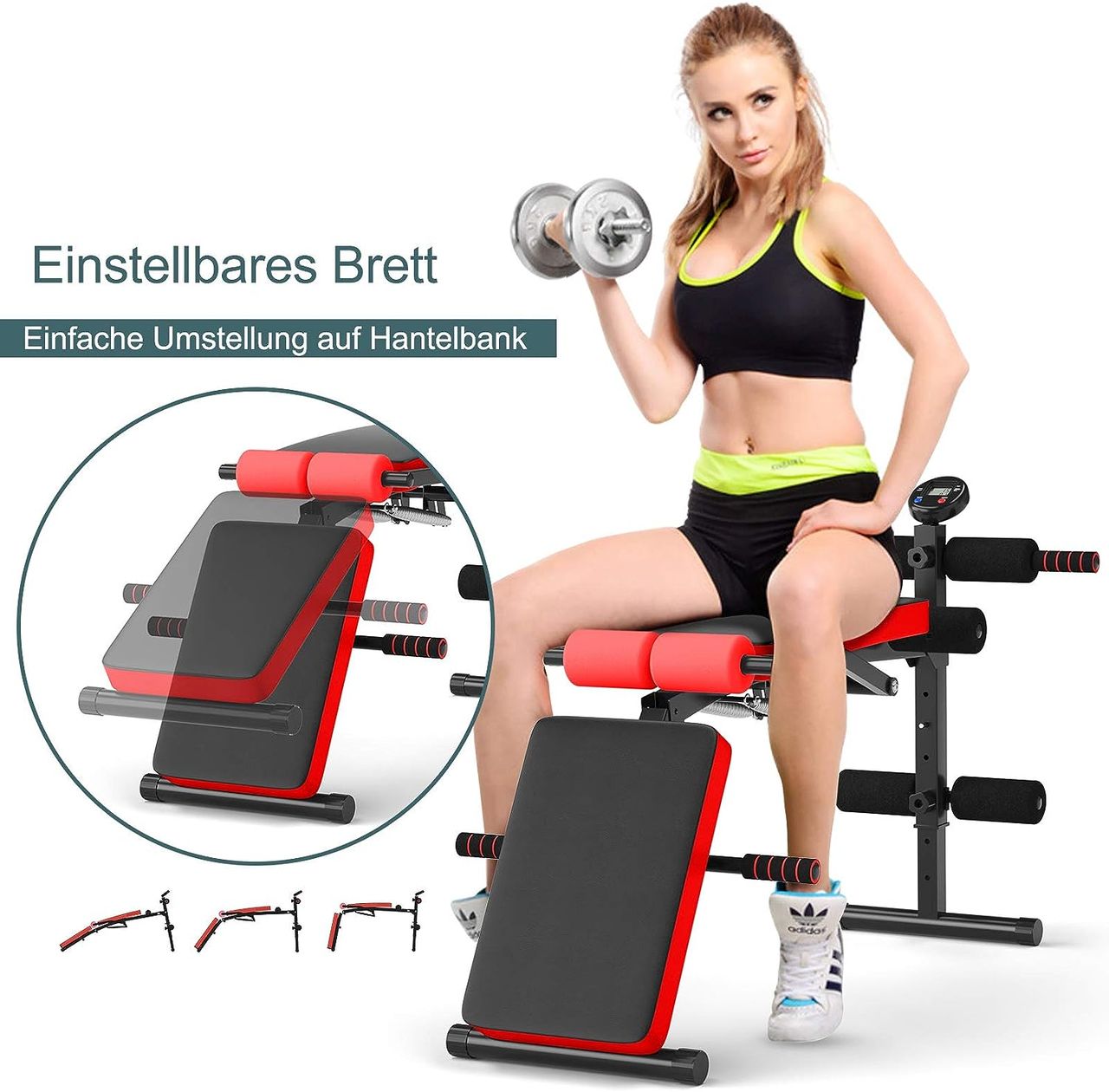 Costway Sit Up Bank klappbar, Ab Bauchtrainer Bench