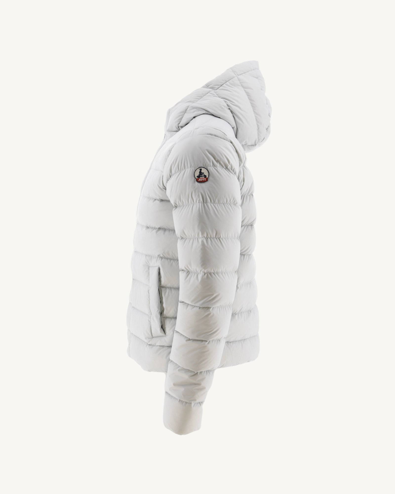 Doudoune droite à capuche Gris clair Jane
