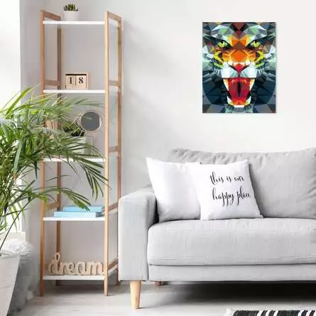 CreArt Polygon Tiger - Malen nach Zahlen für Erwachsene
