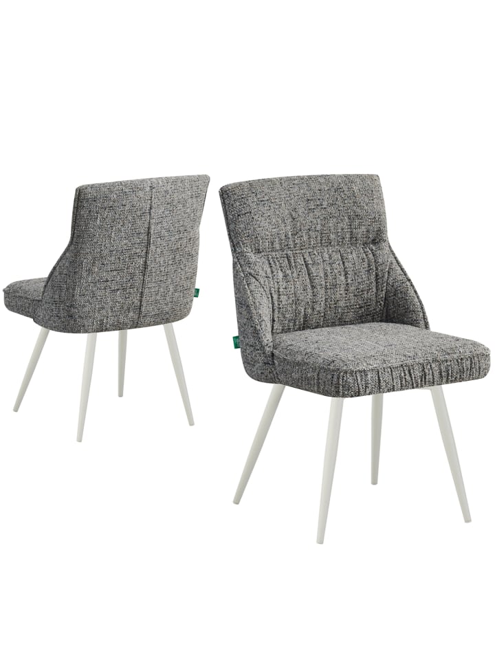 DUBI Möbel 2er-Set: Drehstuhl MELINA in Dunkelgrau - (B)49 x (H)83 x  (T)62 cm günstig kaufen onesize