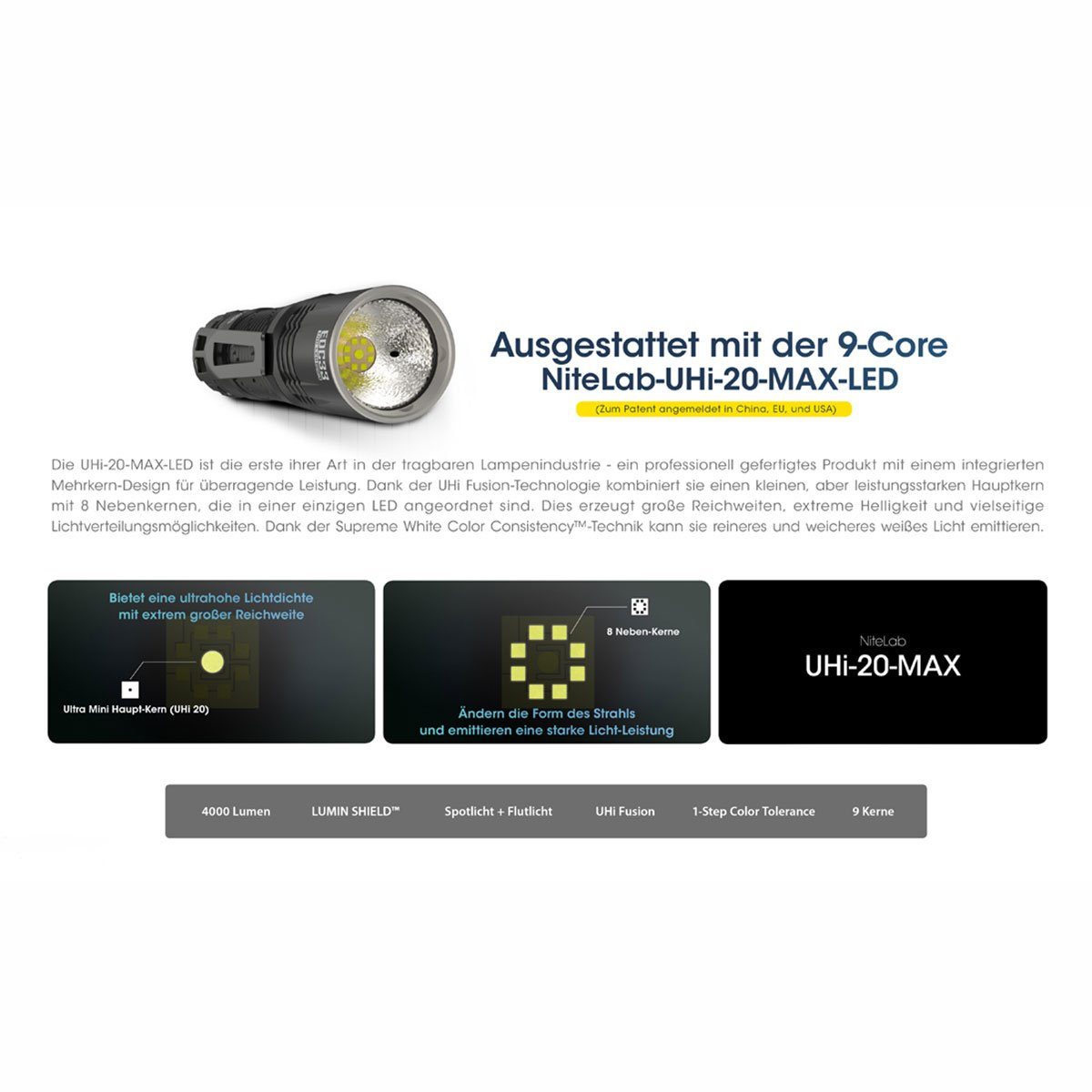 Nitecore LED Taschenlampe EDC33 LED-Taschenlampe 4000 Lumen